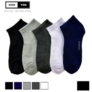 NONYON SOCK ถุงเท้าข้อสั้นพื้นหนาx2 รุ่นVX กระชับเท้า ระบายอ…
