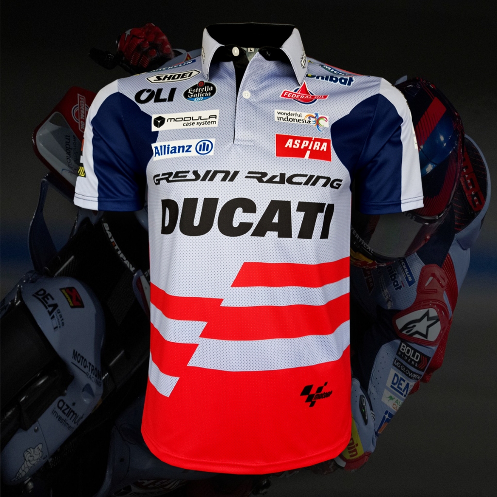 เสื้อ Polo MotoGP Gressini Racing เสื้อโปโลโมโตจีพี ทีม เกรซซินี่ เรสซิ่ง #MG0149 รุ่น มาร์ค มาเกซ#93 ไซส์ S-5XL