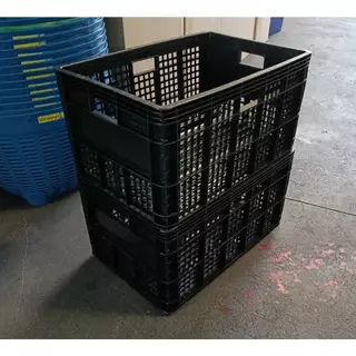 ตะกร้า/ลังโปร่งพลาสติก ขนาด 37.0 x 55.5 x 30.5 ขนาดบรรจุ25kg.. แข็งแรงเหนียวทนไม่กรอบแตกง่าย 426