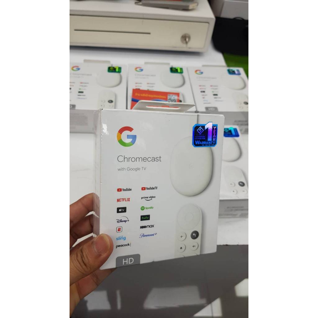 Google TV Chromecast Gen4 รองรับ HD กสทช. ของแท้มีรับประกัน1ปีเสียเปลี่ยนตัวใหม่