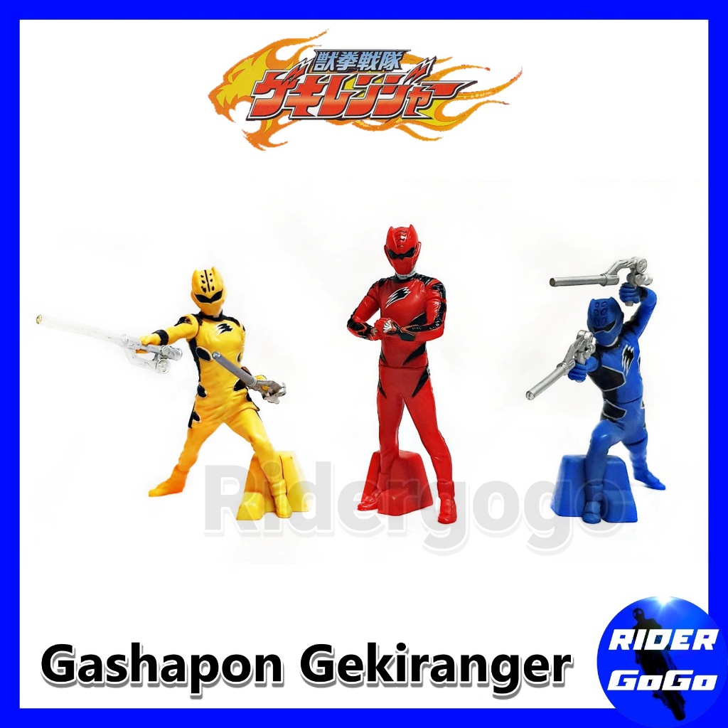 โมเดล กาชาปอง ขบวนการหมัดสรรพสัตว์ เกคิเรนเจอร์ Model Gahapon Juken Sentai Gekiranger เซ็ต 3 ตัว