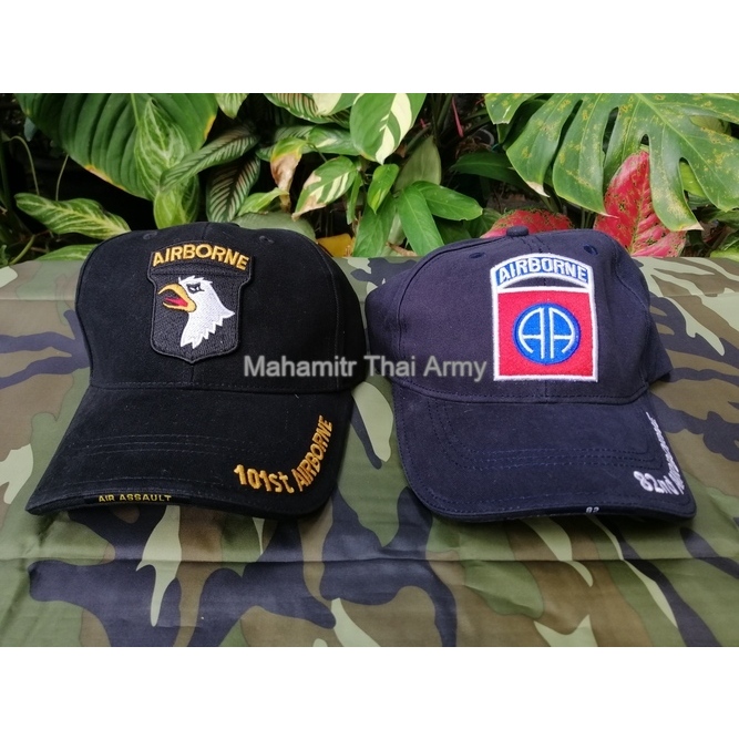 หมวกแก๊ปสีดำ ROTHCO 101st AIRBORNE , หมวกแก๊ปสีน้ำเงินกรมท่า ROTHCO 82nd AIRBORNE