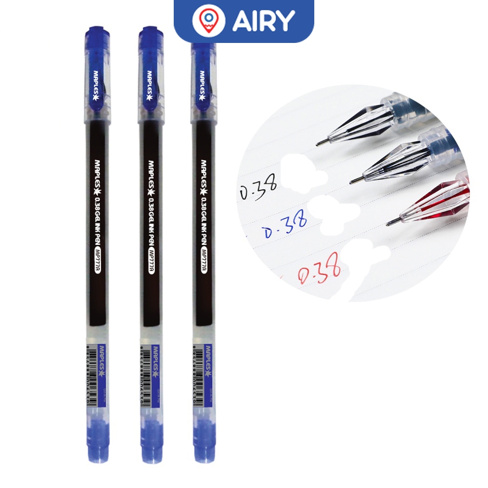 (K)ปากกาเจลหัวเพชร Maples ปากกา ปากกาเจล แบบปลอก เครื่องเขียน ขนาด 0.38mm (1 แท่ง) รุ่น MP-777A