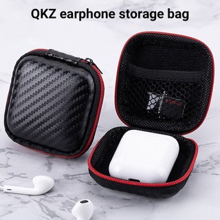 กล่องเก็บหูฟัง สำหรับQKZ แบบพกพา เคฟล่า กันน้ำ กันฝุ่น Mini earphone bag กระเป๋าเก็บหูฟัง/เก็บสายชาร์จ/ใส่เหรียญ