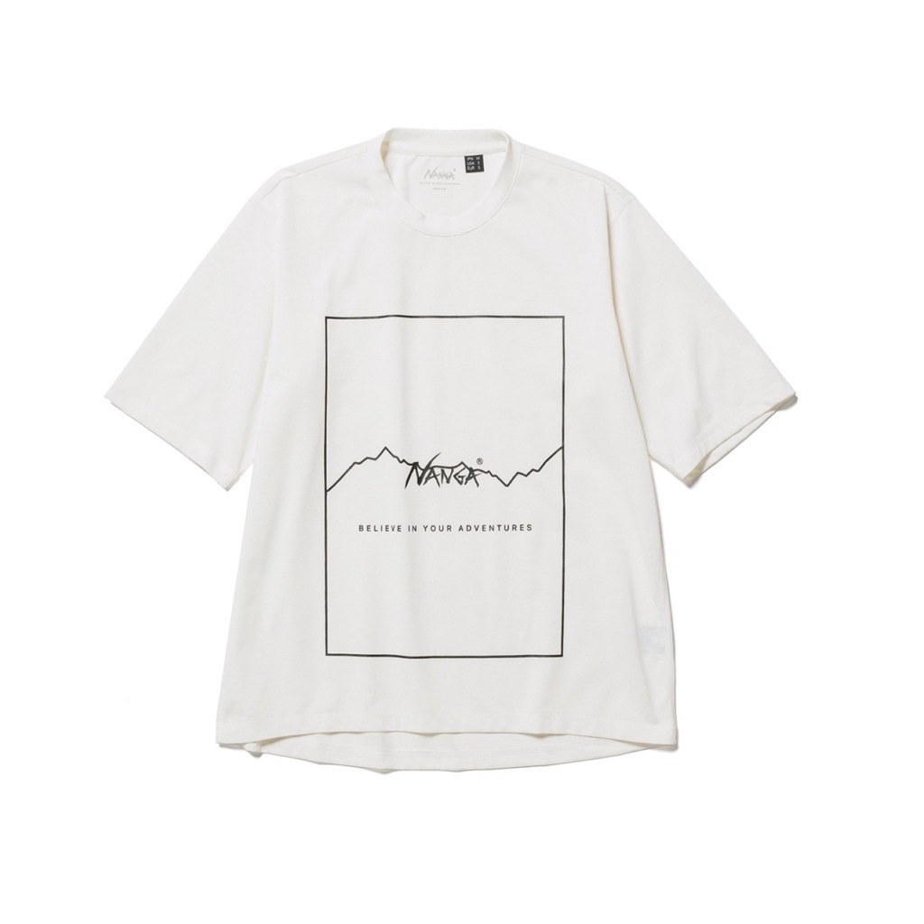 NANGA เสื้อยืดรุ่น Men's DRY MIX FRAME LOGO TEE