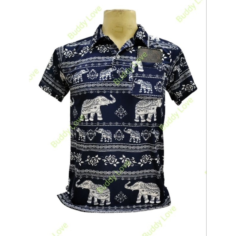 เสื้อคอปกโปโลเสื้อช้างไทยแลนด์ เนื้อผ้าไมโคร Tshirt Souvenir Thailand foreign Gift ของฝากต่างชาติ ไทยแลนด์