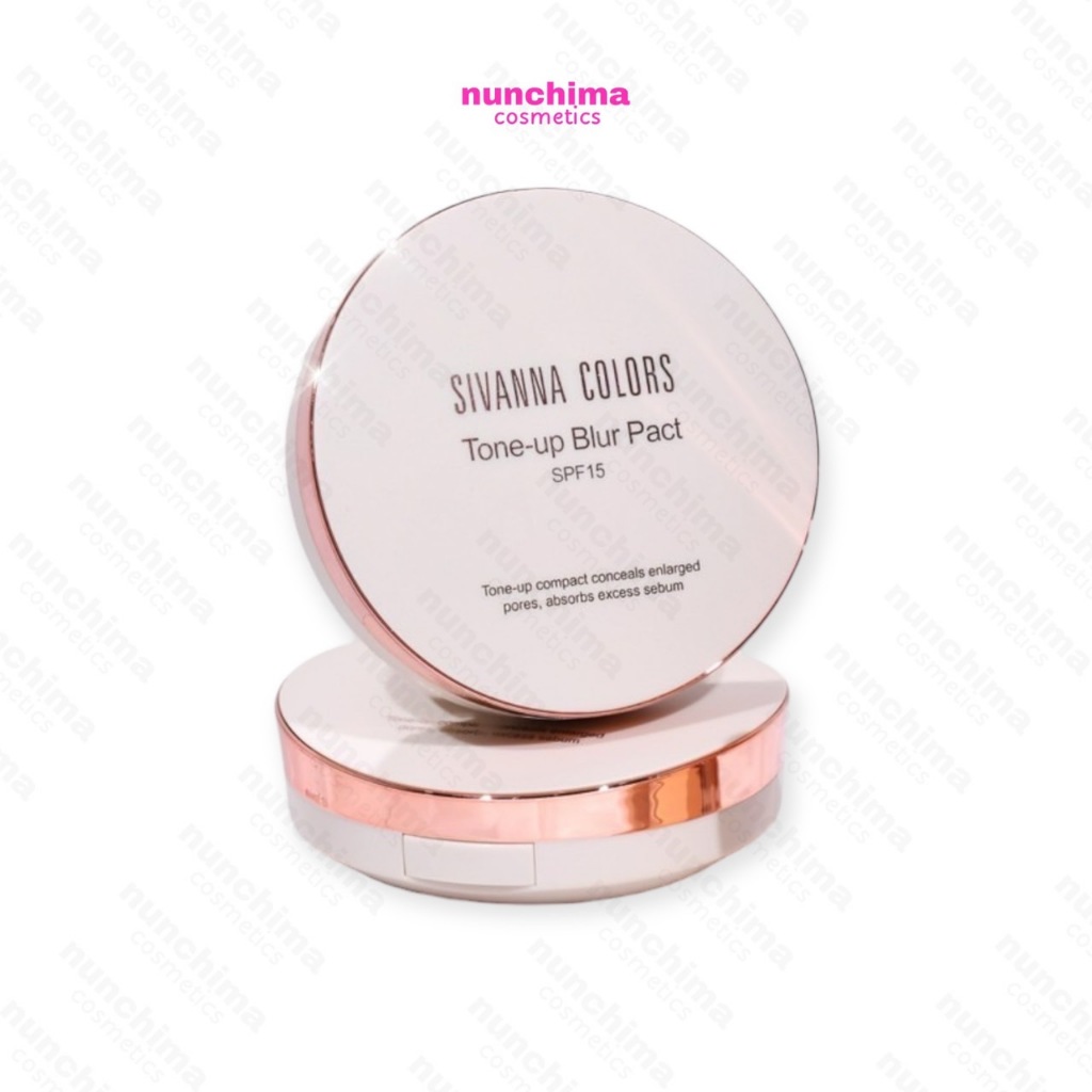 HF636 Sivanna Colors Tone-Up Blur Pact SPF15 ซีเวนน่า คัลเลอร์ส โทน-อัพ เบลอ แพค แป้งพัฟซับมัน