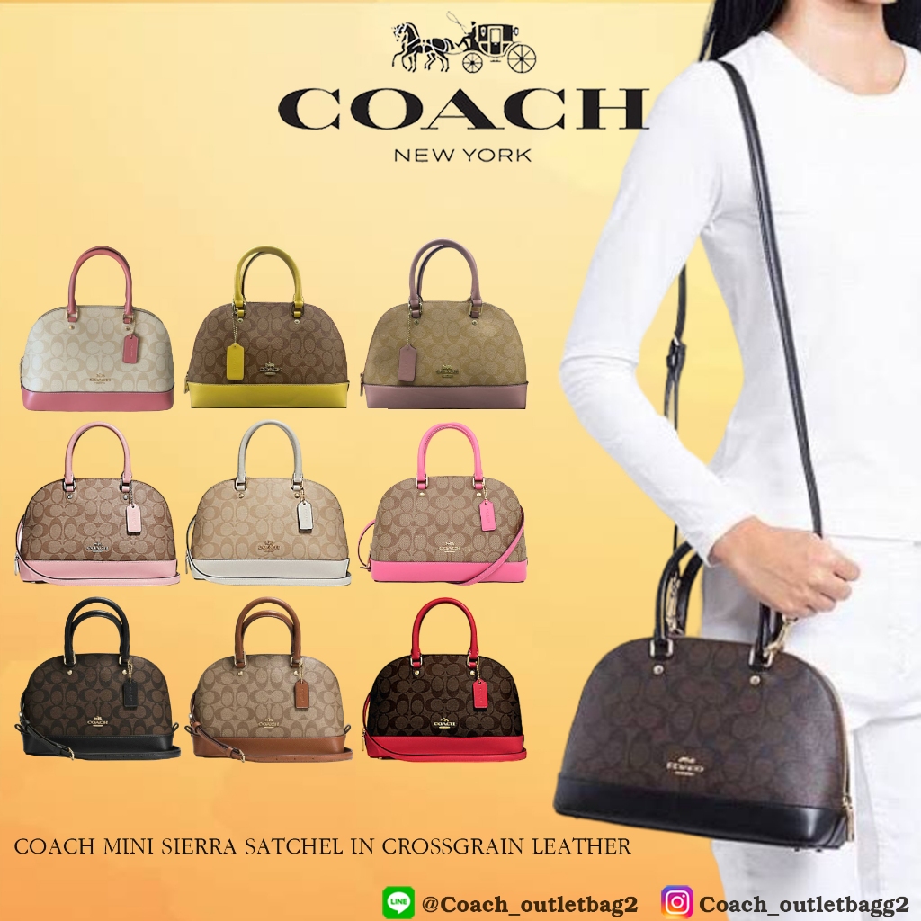 COACH MINI SIERRA SATCHEL IN CROSSGRAIN LEATHER
