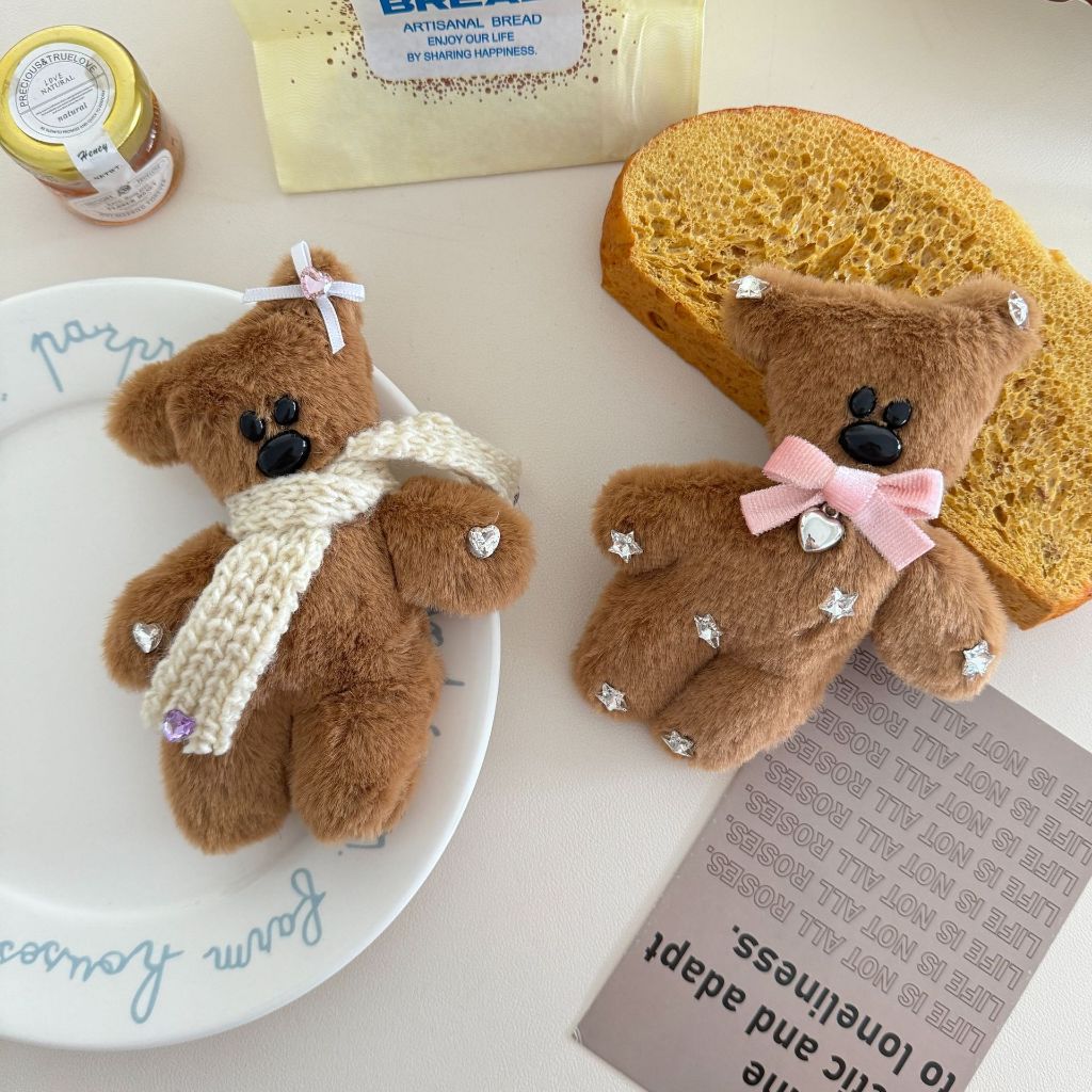 (พร้อมส่ง🐻) 𝘛𝘦𝘥𝘥𝘺 𝘣𝘦𝘢𝘳 𝘤𝘶𝘵𝘦 𝘱𝘭𝘶𝘴𝘩 𝘥𝘰𝘭𝘭 พวงกุญแจหมี พวงกุญแจห้อยกระเป๋า