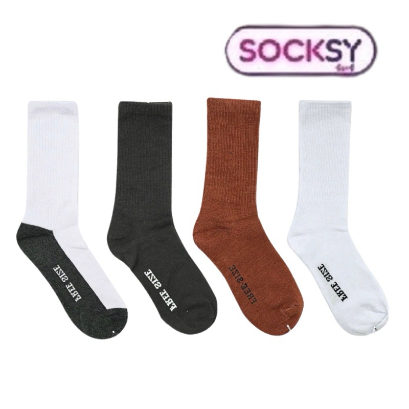 ถุงเท้านักเรืยนข้อยาว หนานุ่มใส่สบาย แพ็ค12คู่ แพ็ค6คู่ socksyสินค้าไทยรับประกันคุณภาพ ขนาด ฟรีไซด์