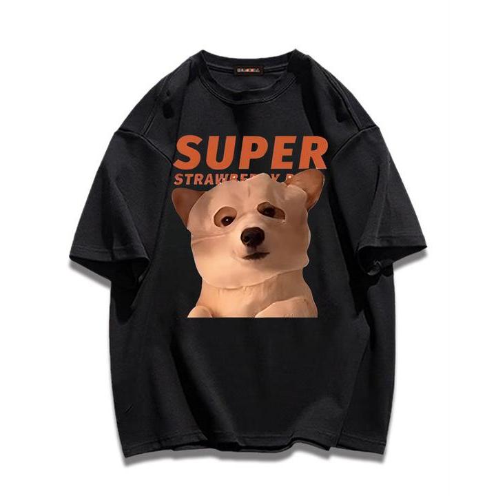เสื้อคอตตอนสกรีนลายน่ารักมาก(yep)พร้อมส่งจากกรุงเทพเสื้อลายDOG SUPER