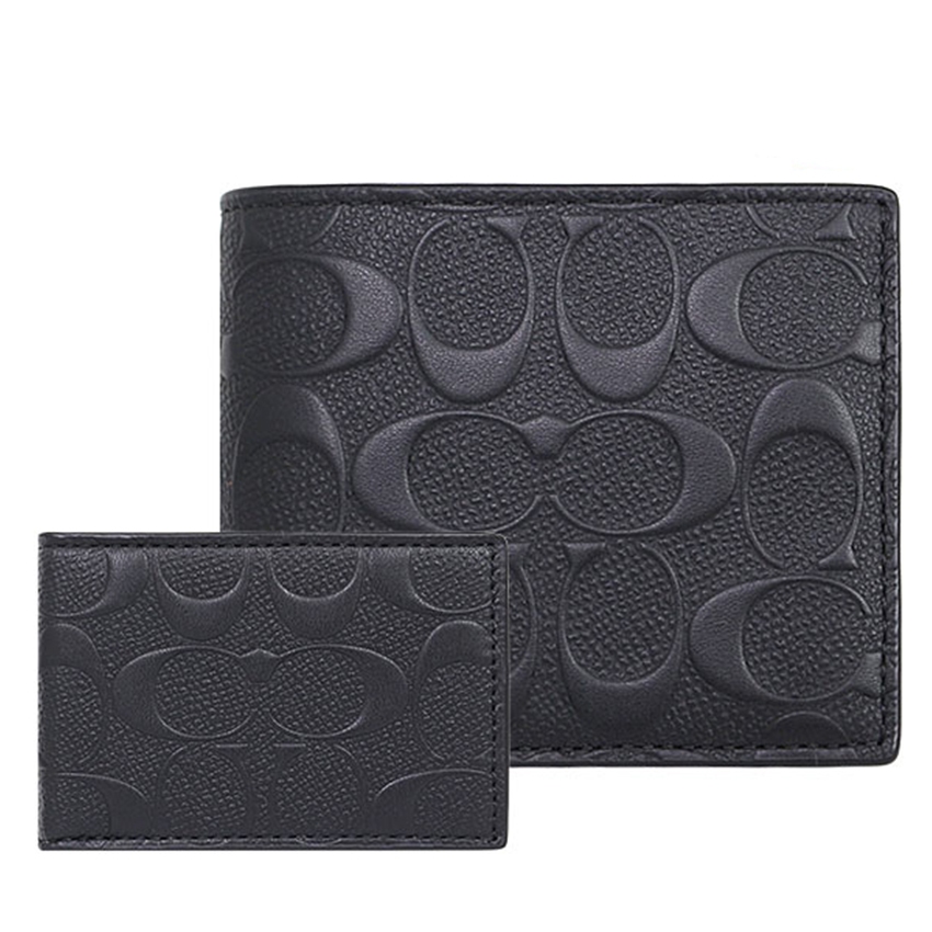 กระเป๋าตังค์ โค้ช COMPACT ID WALLET IN SIGNATURE CROSSGRAIN LEATHER F75371