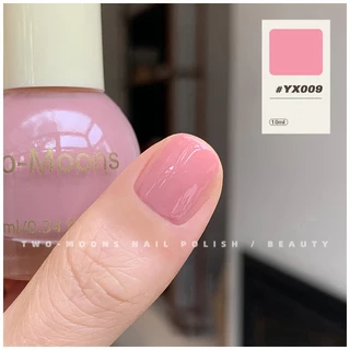 🌈ส่งจากไทย Two moons สีทาเล็บกึ่งเจลสไตล์เกาหลี ทาเองได้ ไม่ต้องใช้เครื่องอบ สีสวยเหมือนไปทำที่ร้าน