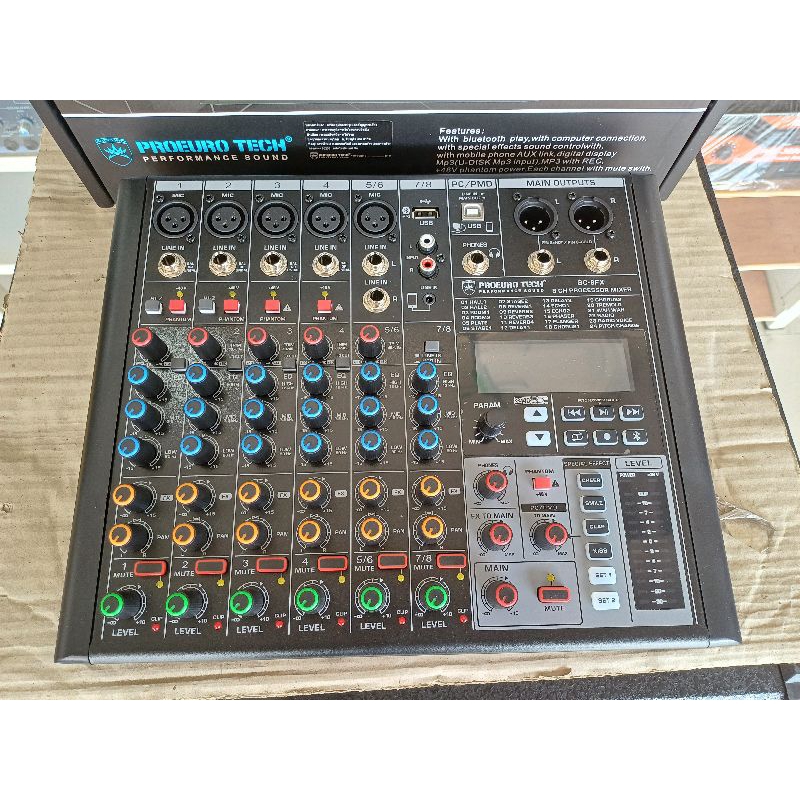 MIXER PROEUROTECH SC-8FX เอฟเฟกแท้ USB บูธูท