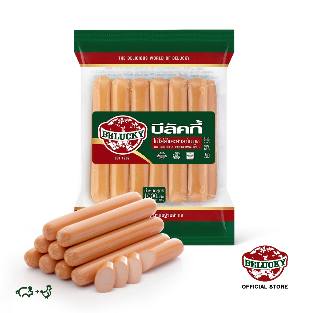 Belucky บีลัคกี้ Hotdog 6"(peel off) ฮอทดอก 6 นิ้ว (ลอก) (1,000g)