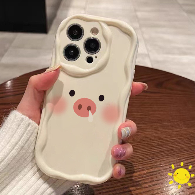 【ส่งจากไทย】จัดส่งภายใน 3 วัน เคสไอโฟน11 เคส For iPhone 11 12 13 14 15 Pro Max 7 8 Plus SE Case หมูน้อย เคส