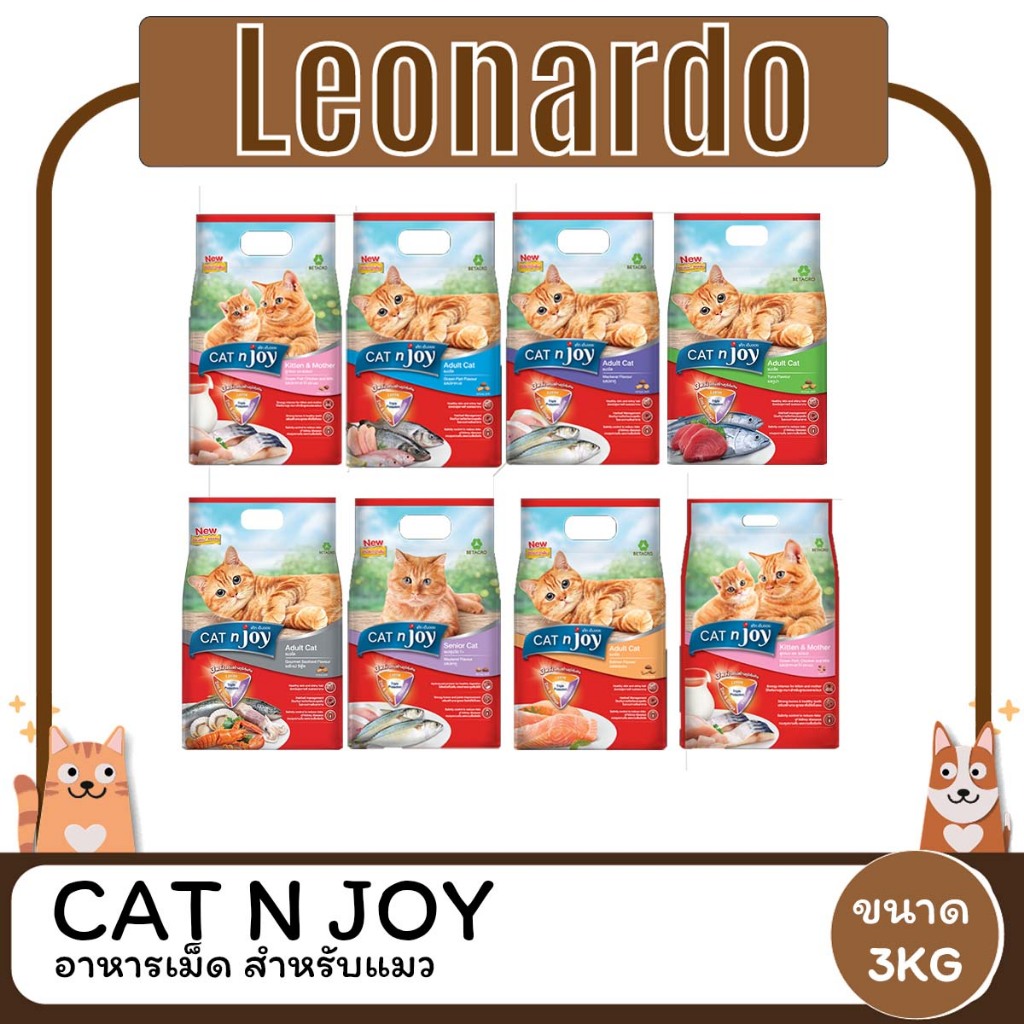 Cat n Joy แค็ทเอ็นจอย อาหารแมว สำหรับแมวทุกสายพันธุ์ ขนาด 1.2 kg
