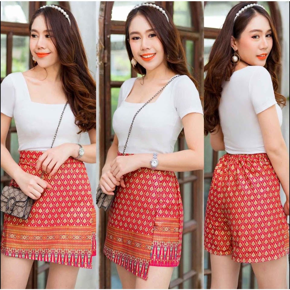 กางเกงขาสั้นป้ายหน้าพิมพ์ทอง เอวก่อนยืด 26 ยืดสุด 36 🌷✨สะโพก 40 🌷✨ยาว 16 นิ้ว  🌟🌟🌟🌟🌟🌟🌟🌟🌟 - รูปที่ 2