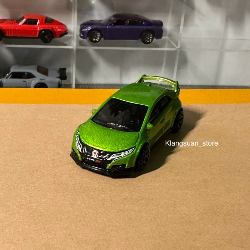 Hot wheels Honda Civic Type R 2016  สีเขียว หายาก ของใหม่นอกแพค **มีตำหนิไฟหน้า (ภาพจริง)