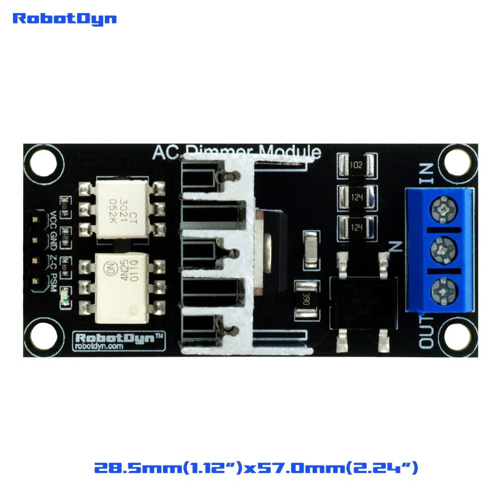 โมดูลหรี่ไฟ Arduino Dimmer AC 1 Channel 8A , 3.3V/5V