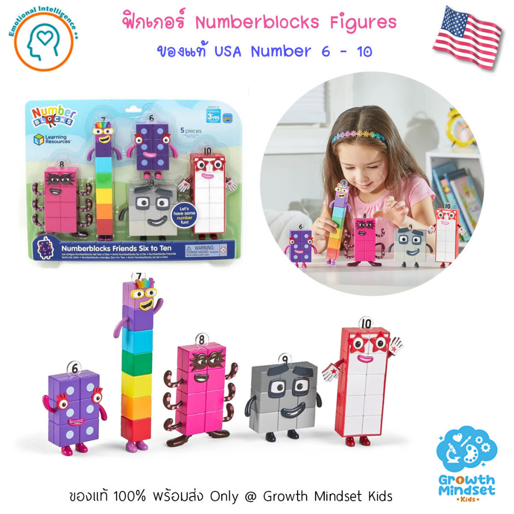 (ของแท้ USA พร้อมส่ง) ของเล่นฟิกเกอร์ นัมเบอร์บล๊อก Numberblocks Figure SM0151 GM Kids นัมเบอร์บล็อค