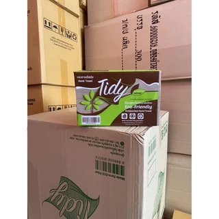 [ยกลัง]*กระดาษทิชชู่ กระดาษเช็ดมือ🔥 300แผ่น รุ่นEco 🔥Tidy ซึมซับดี ไม่เปื่อยยุ่ยง่าย*ทิชชู่สีน้ำต