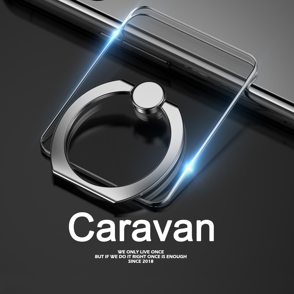 0# Caravan Crew Phone Ring แหวนยึดโทรศัพท์ แหวนติดมือถือ กันตก (สีใส)