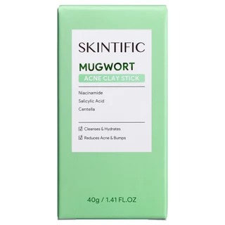 SKINTIFIC Mugwort Anti Pores & Acne Clay Stick ปริมาณ 40 g. สกินทิฟิค มัควอร์ธ แอคเน่ เคลย์ สติ๊ก