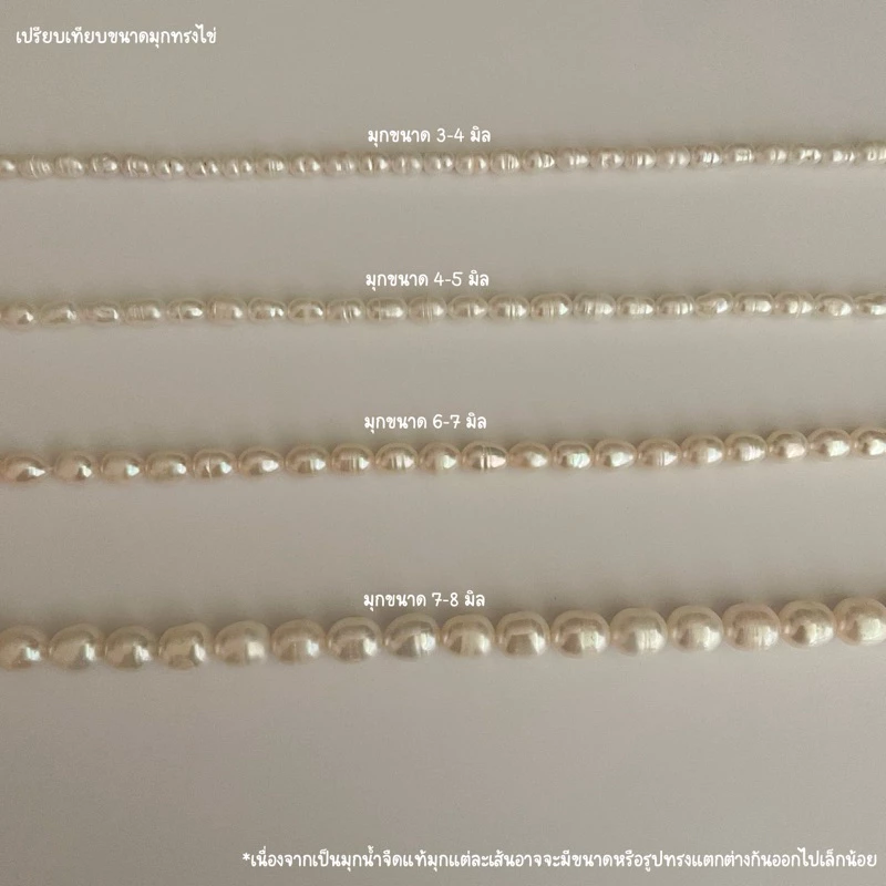 shellandgold - สร้อยคอมุกทรงไข่ มีให้เลือก 6 ขนาด