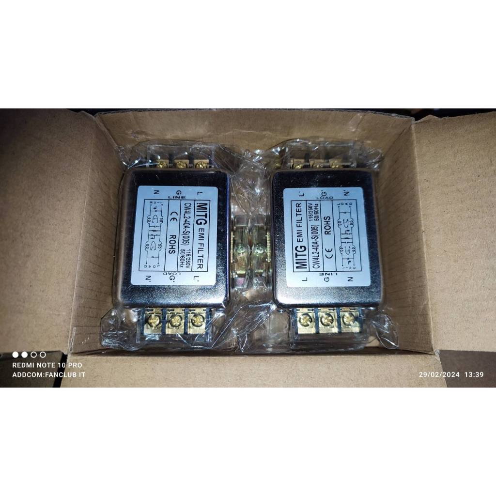 Emi Filter ไฟ Ac 40amp สามารถยึดกับรางปีกนกได้