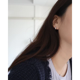 A.piece ต่างหูห่วง [silver 925 post] Simply classic collection : Volume daily one-touch