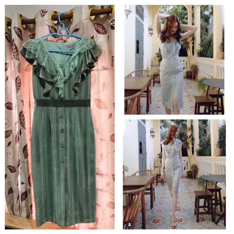 เดรส งานป้ายมือ2 มือสอง M