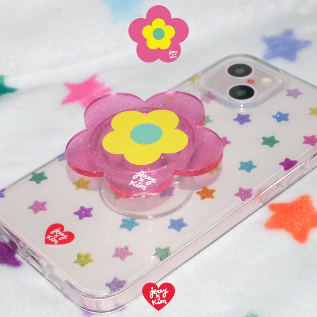 Blooming Flower Glitter Griptok 🌸 Jerryxkimdotstick รหัส 347