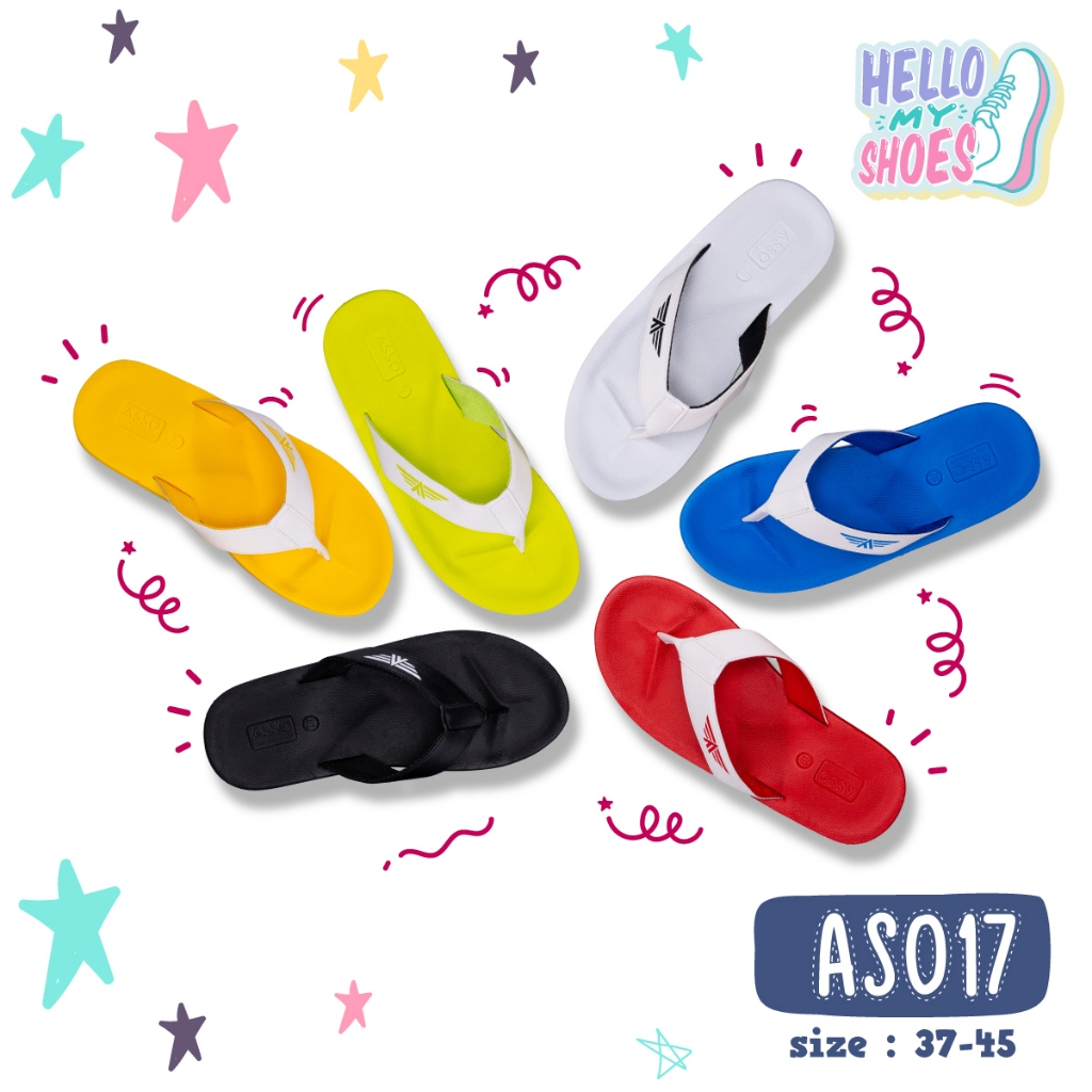 รองเท้าแตะลำลองแบบหูหนีบ พื้นยางพารากันลื่น รุ่น AS017 สินค้าตรงปก จัดส่งไว แท้100%