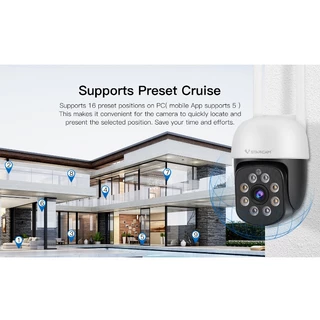 Vstarcam C662 WIFI ความละเอียด 3 ล้านพิกเซล กล้องวงจรปิดไร้สาย กล้องนอกบ้าน Outdoor มีAI+ คนตรวจจับสัญญาณเตือน