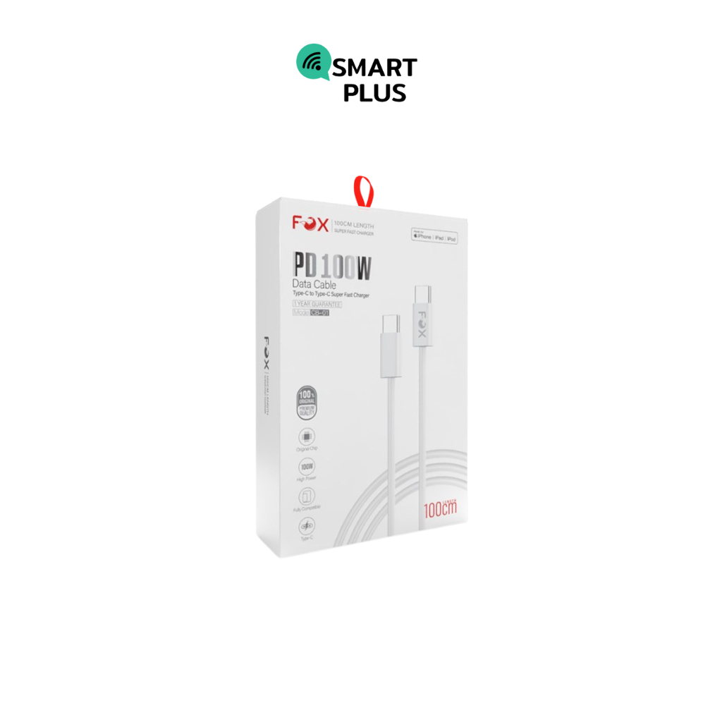 สายชาร์จ Type-C to Type-C 5A แบรนด์ FOX รุ่น CB-01 (smartplus)