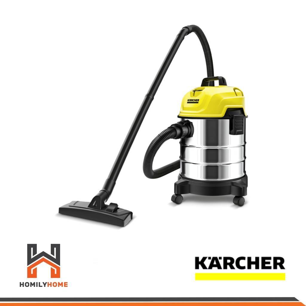 KARCHER เครื่องดูดฝุ่นแบบเปียกและแห้ง ถังสแตนเลส WD 1S Classic 1300W 1.098-323.0 คาร์เชอร์