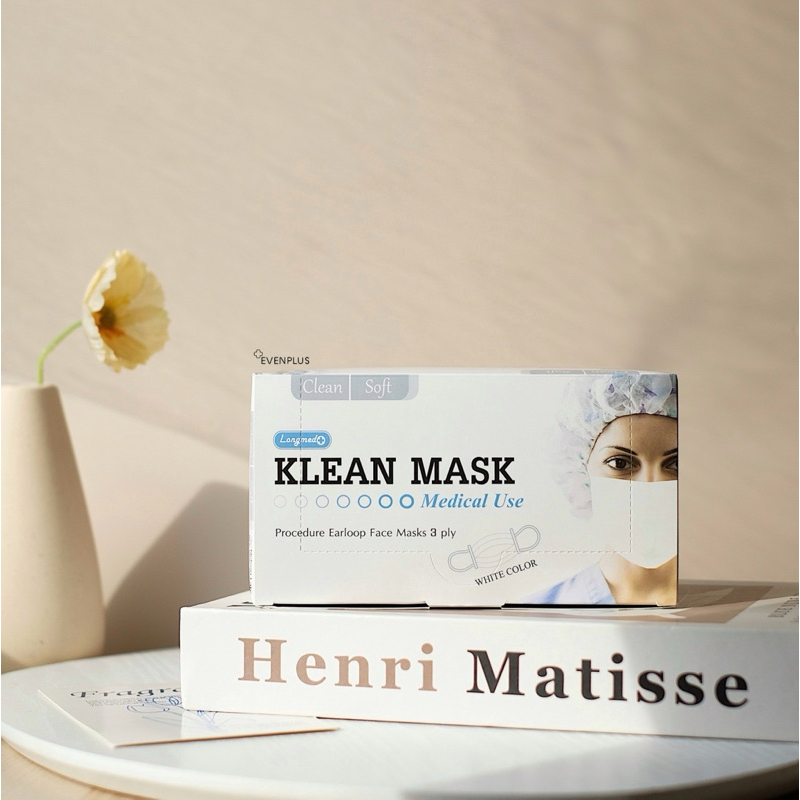 ล็อตใหม่✨ 10 สี✅ส่งไว✅ KLEAN MASK กันฝุ่น PM2.5 หน้ากากอนามัย ทางการแพทย์ Medical Use แมสหน้าเรียว 3D LONGMED แมส v fit