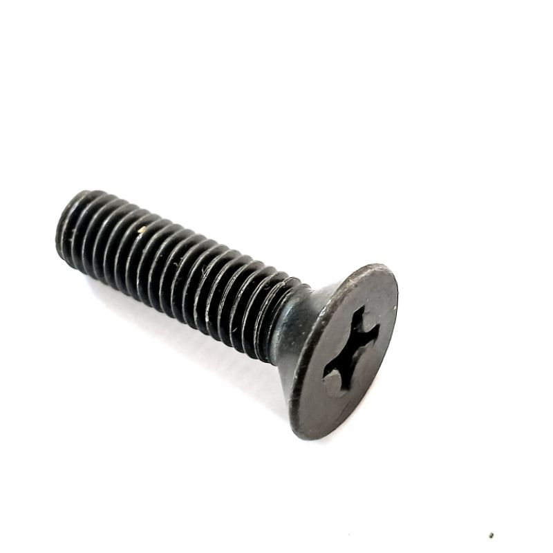 สกรูน็อตM8หัวเตเปอร์⊗แฉกเอ็มแปดm8-30㎜รวมหัว-ไม่รวม=25น็อตสกูรเหล็กดำหัวแตเปอร์