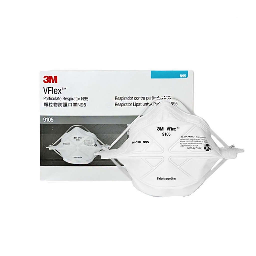 3M 9105 Vflex N95 Particulate Respirator หน้ากากป้องกันฝุ่นละออง (Box:50Ea)