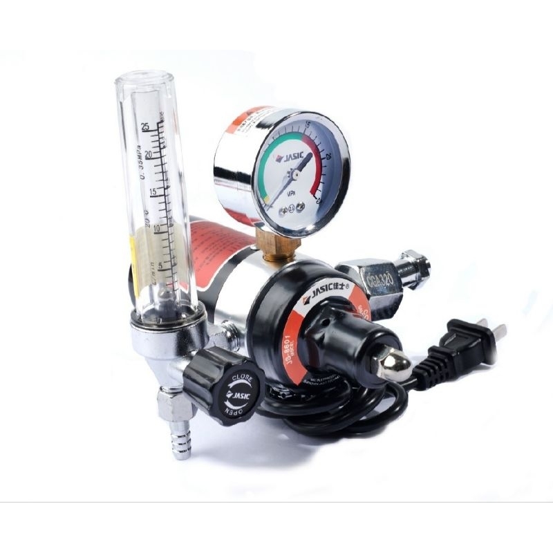 JASIC เจสิค เกจ์วัดแรงดันซีโอทู CO2 อลูมิเนียม 220 โวลต์ 150 วัตต์  JS-8601 J072-10086570 เกจซีโอทู เกจ์co2