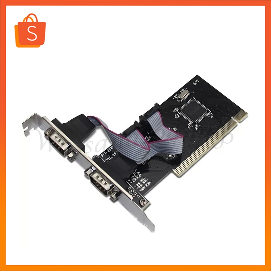 PCI COM card 2 พอร์ต 9Pin Serial RS232 serial Card Adapter