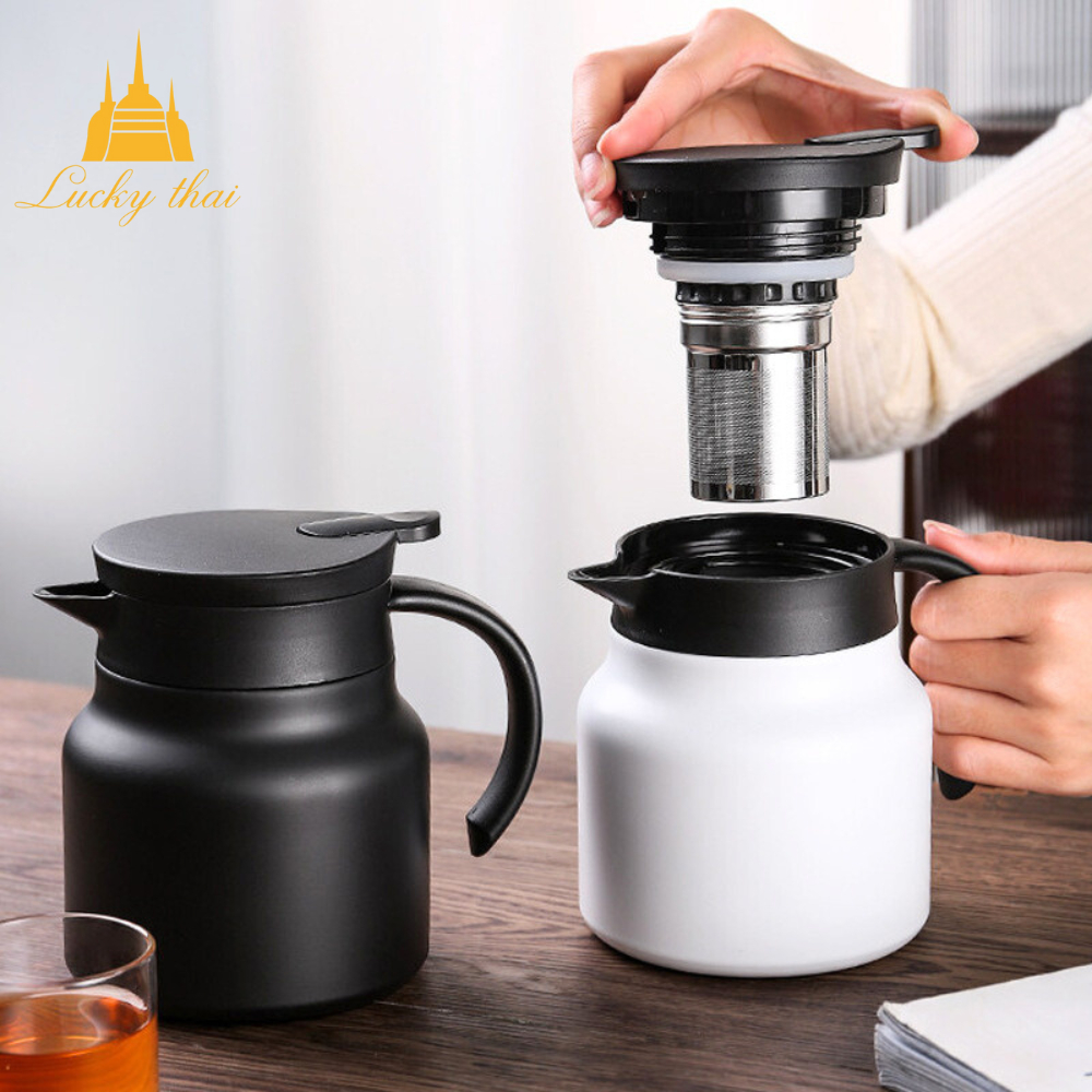 luckythai เครื่องกรองชา กากรองชา มีฉนวนกันความร้อน เกรด316 800ml