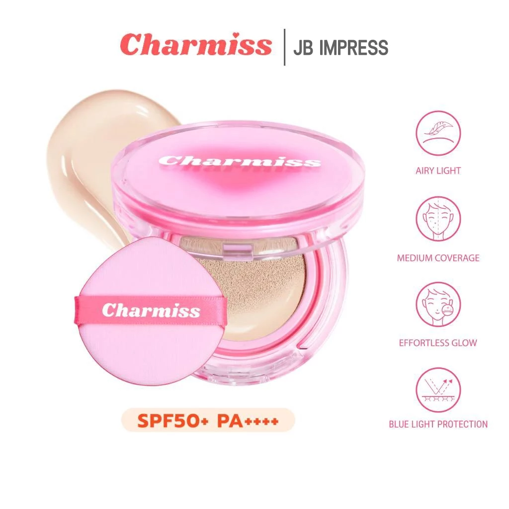 Charmiss Charming Glow Airy Cushion SPF50+ PA++++ คุชชั่นผิวโกลว์ใส ไม่มันเยิ้ม
