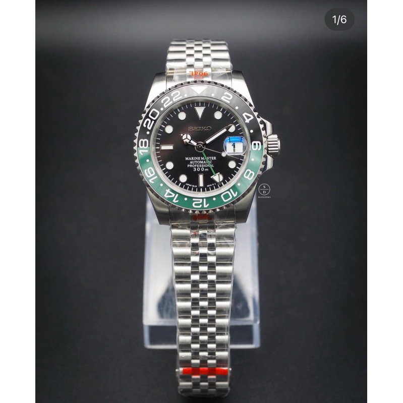 Seiko Mod GMT Sprite Marine Master (GMT Edition) ⚫️🟢