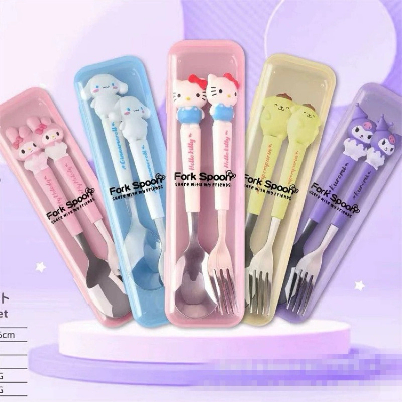 ช้อนส้อม Sanrio พร้อมกล่อง
