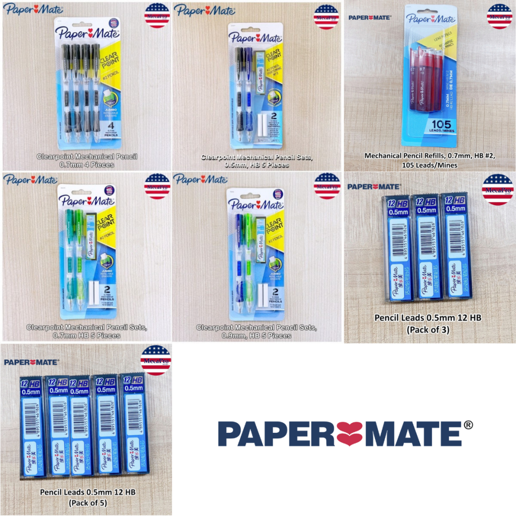 Paper Mate® Clearpoint Mechanical Pencil Set อุปกรณ์เครื่องเขียน ดินสอกด เซ็ต คละสี ไส้ดินสอกด