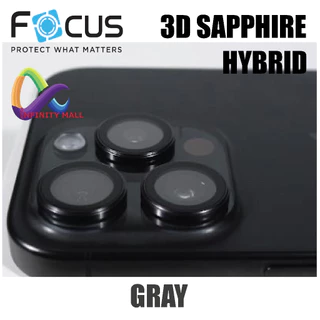 ฟิล์มวงแหวน กันรอยเลนส์กล้อง เคลือบแซฟไฟร์ โฟกัส สำหรับ iPhone 17 16 pro Max Focus 3D sapphire hybrid lens protector