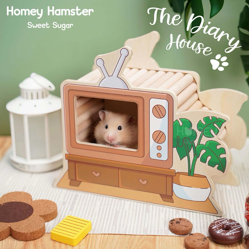 Homey Hamster บ้านหลบแฮมสเตอร์ Sweet Sugar ของแต่งกรงหนูแฮมสเตอร์ บันได กล่องขุด จักร h1 millamore ทรายบัดดี้ tafit เม่น
