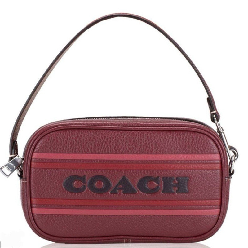 COACH CH309 Jamie Coach Stripe Wristlet Wine Multi